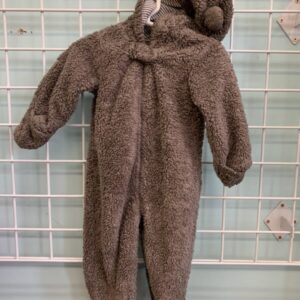 Size 09 Month - Brown Fuzzy Bear Snowsuit