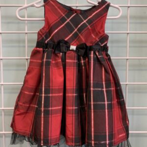 Size 12 Month - Red/Black Plaid Dress