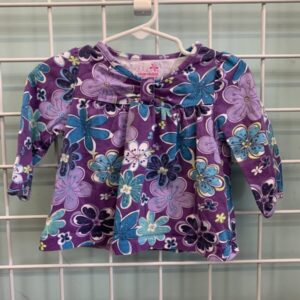 Size 12 Month - Purple/Blue Floral Shirt