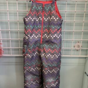 Size 5/6 - Grey/Pink Heart Snowpant
