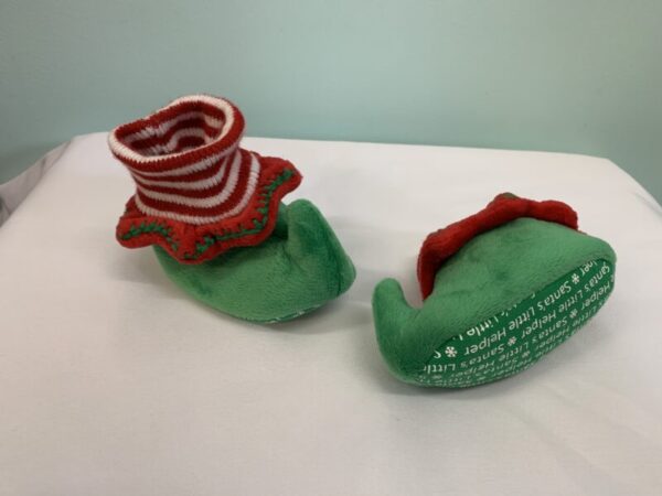 Slipper - Size 01/02 Infant, 0/6 Month, Green Santa's Little Helper Elf