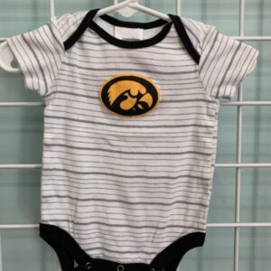 Size 03/06 Month - White/Grey Iowa Hawkeyes Onesie