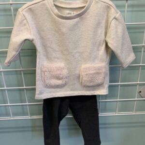 Size 12/18 Month - Grey/Cream Gymboree Set