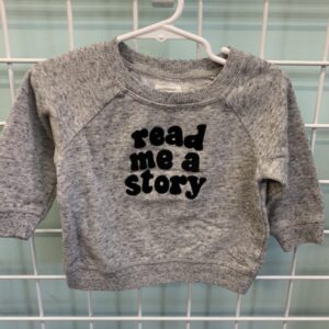 Size 12/18 Month - Grey Read Me A Story Sweatshirt