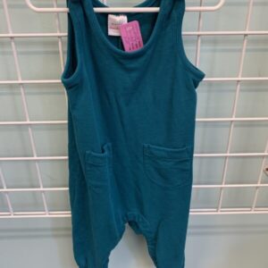 Size 2T - Blue Velour Hanna Romper