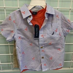 Size 2T - Blue/Red/Khaki Nautica Set (New)