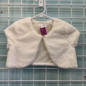 Size 7 - White Fur Biscotti Shrug