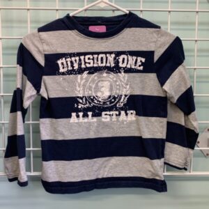 Size 7 - Blue/Grey Stripe Shirt
