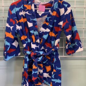 Size 7/8 - Blue Shark Pool Cover-Up Robe