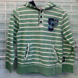 Size 10/12 - Green/White Stripe Shirt
