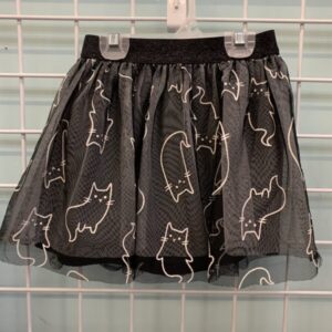 Size 4/5 - Black Cat Ghost Tutu Skirt