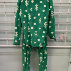 Size 5T - Green Fleece PJ Set