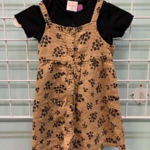 Size 5T - Brown/Black Dress Set