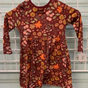 Size 5T - Maroon Floral Dress
