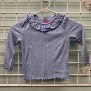 Size 5T - Blue Ruffle Shirt