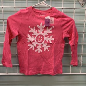 Size 5T - Pink Snowflake Shirt (New)