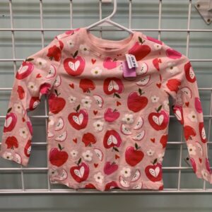 Size 5T - Pink Apple Shirt (New)