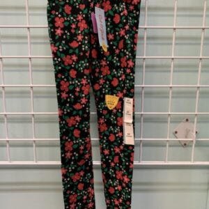 Size 5T - Black/Red Floral Legging (New)