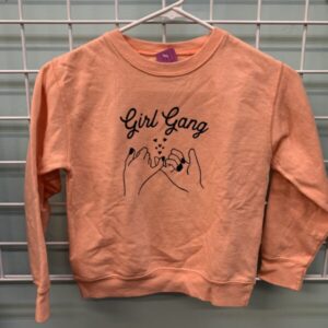 Size 5/6 - Orange Girl Gang Sweatshirt