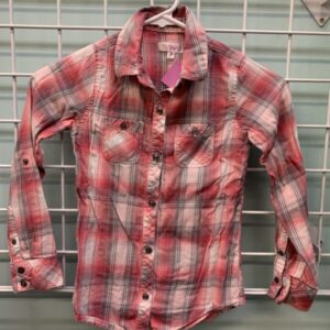 Size 6/6x - Pink Plaid Shirt