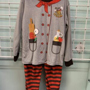 Size 6/7 - Grey/Red Pizza PJ Set