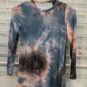 Size 7/8 - Blue/Black Tie Dye Tunic Shirt
