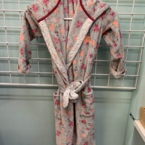 Size 7/8 - Grey Floral American Girl Robe