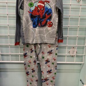 Size 8 - Grey Christmas Spider Man PJ Set