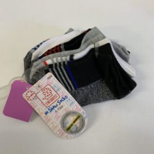 Socks - Toddler - 2/4, Swiggles No Show 6 Pair Sock Set (New)