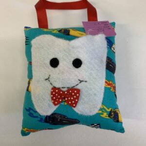 Gear: Blue Racecar Tooth Pillow
