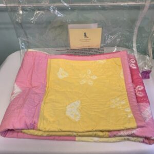 Blanket: Pink/Yellow Pottery Barn Tie Dye Quilt (New)