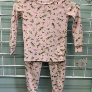 Size 3T - Pink Velour Laura Ashley PJ Set