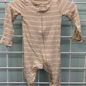 Size 00 Newborn - Brown/White Stripe PurelySoft Sleeper
