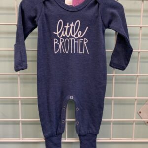 Size 00/03 Month - Blue Little Brother Romper