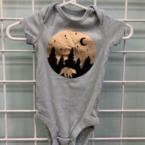 Size 03 Month - Blue Bear in Woods Onesie