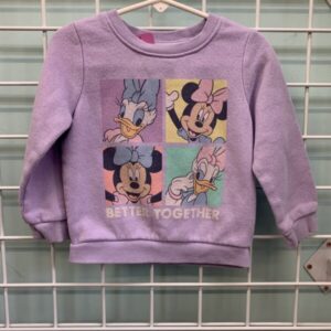 Size 2T - Purple Minnie Mouse Sweatshirt
