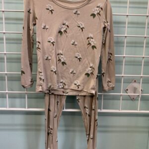 Size 3T - Brown Floral Kyte Baby Bamboo PJ Set