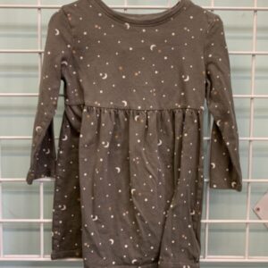 Size 3T - Grey Star & Moons Dress