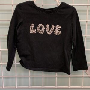Size 3T - Black Love Shirt