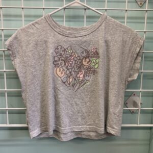 Size 14 - Grey Adidas Crop Top Shirt