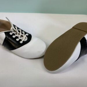 Shoes - Size 02 Youth, Black/White Saddle Shoe