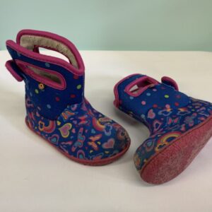 Boots - Size 08 Toddler, Blue/Pink Butterfly Bogs
