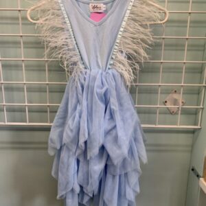 Size 8 - Blue Feathered Lola Dress