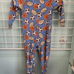 Size 4T - Blue Sports Fleece Sleeper