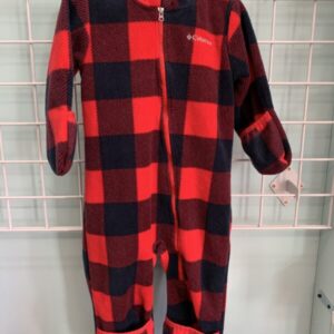 Size 18 Month - Red/Black Fleece Columbia Snowsuit