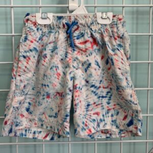 Size 6/7 - White/Blue Swim Trunk