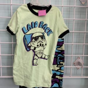 Size 8 - Green/Black Star Wars PJ Set