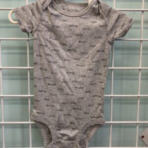 Size 06/09 Month - Grey Happy Kind Loved Onesie