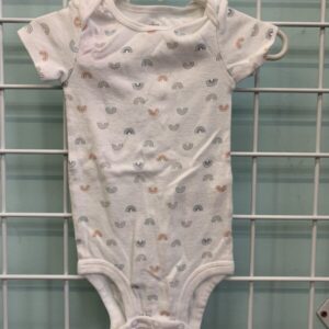 Size 06/09 Month - White Rainbow Onesie