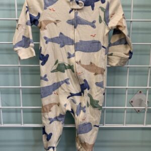 Size 06/09 Month - Cream Whale Sleeper